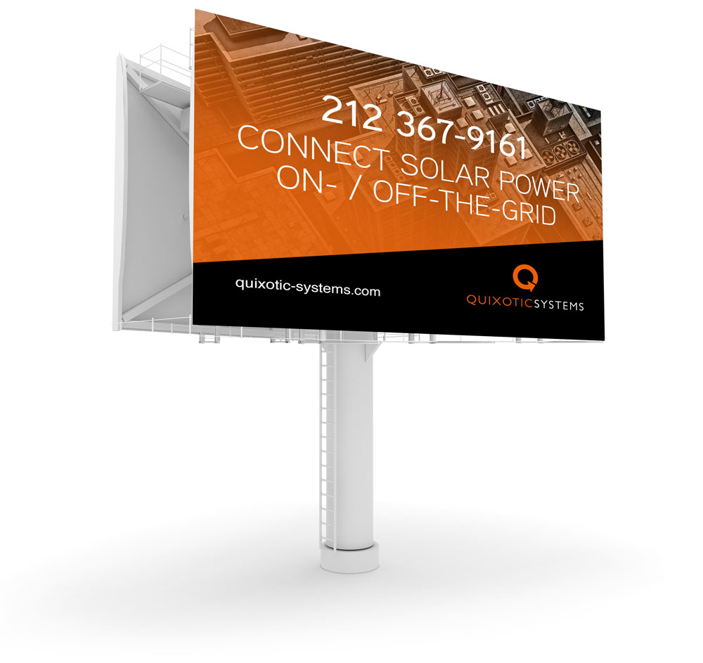 smart billboard design for new york city new jersey solar company quixotic. connect solar power on- off- the grid